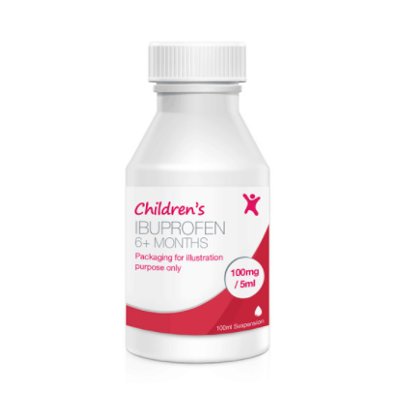 Ibuprofen 100mg in 5ml suspension for Children